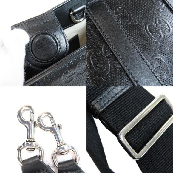 Gucci GG Embossed Mini 2way Tote Bag Leather Black - Picture 8 of 10